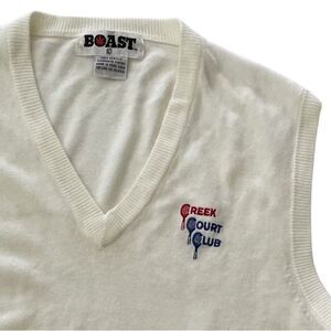 Boast Tennis Creek Court Club Sweater Vest Size Large